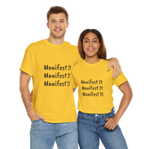 Unisex Cotton "Manifest It" Tee - Image 24