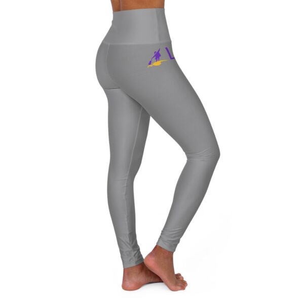 Grey High LAG Waisted Yoga Leggings - Image 4