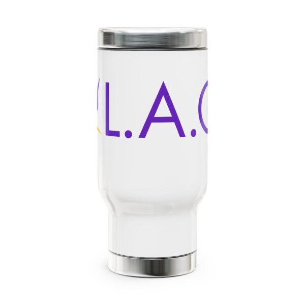 Stainless Steel LAG logo Travel Mug with Handle, 14oz