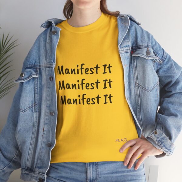 Unisex Cotton "Manifest It" Tee - Image 23