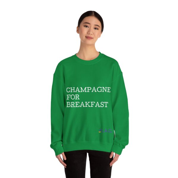 Unisex "Champagne for Breakfast" Crewneck Sweatshirt - Image 4