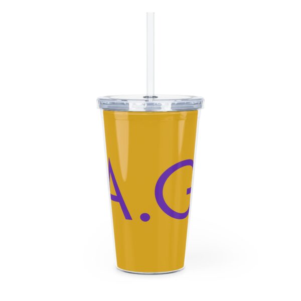 LAG LOGO Plastic Tumbler with Straw - Image 3