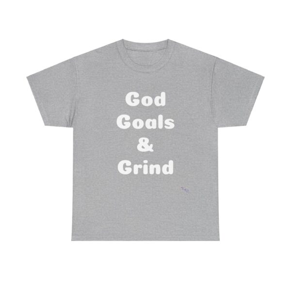 Unisex Cotton Tee "God, Goals & Grind" - Image 45