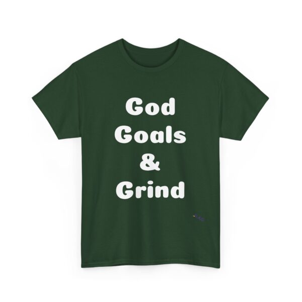 Unisex Cotton Tee "God, Goals & Grind" - Image 55