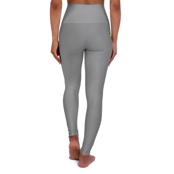 Grey High LAG Waisted Yoga Leggings - Image 2