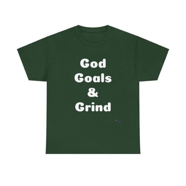 Unisex Cotton Tee "God, Goals & Grind" - Image 53