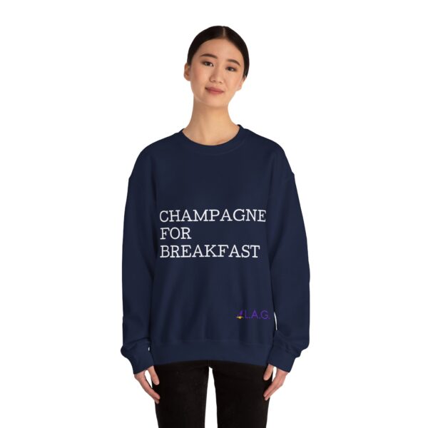 Unisex "Champagne for Breakfast" Crewneck Sweatshirt - Image 8